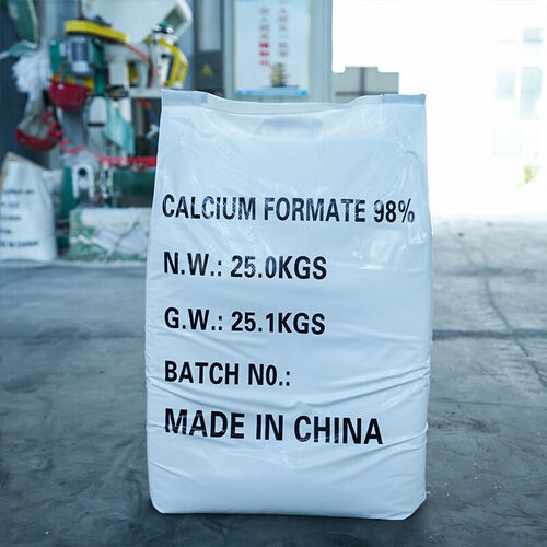 What properties of building gypsum products can be improved by adding calcium formate?